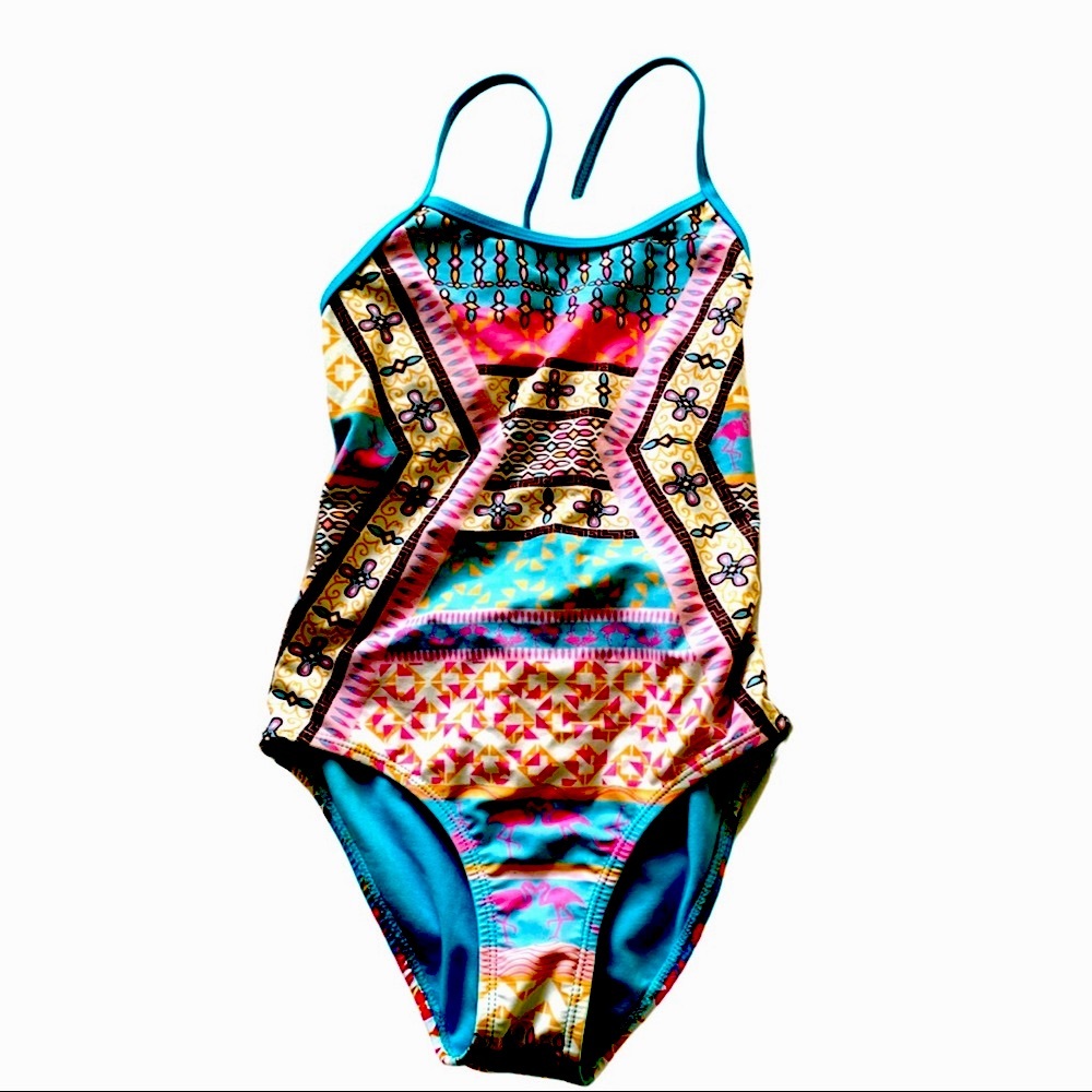 Girls bathing suit size 10-12 Aztec design